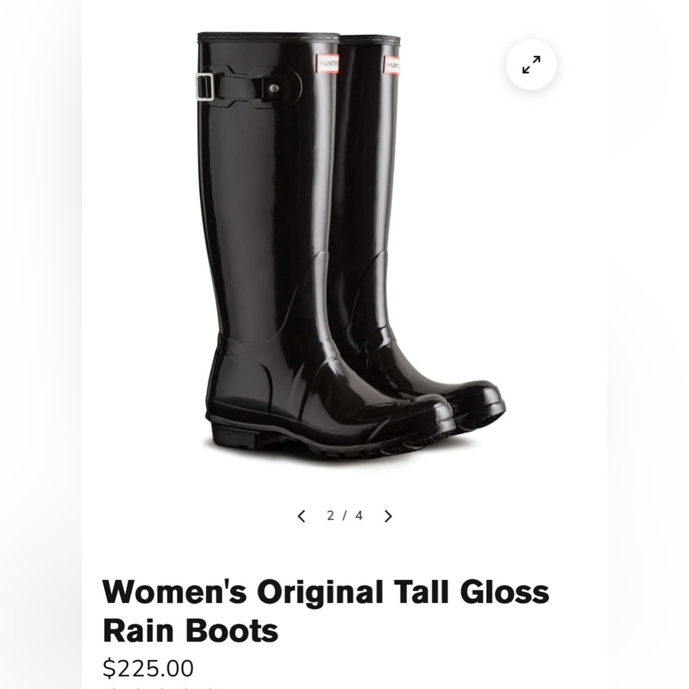 HUNTER rain boots black size 37